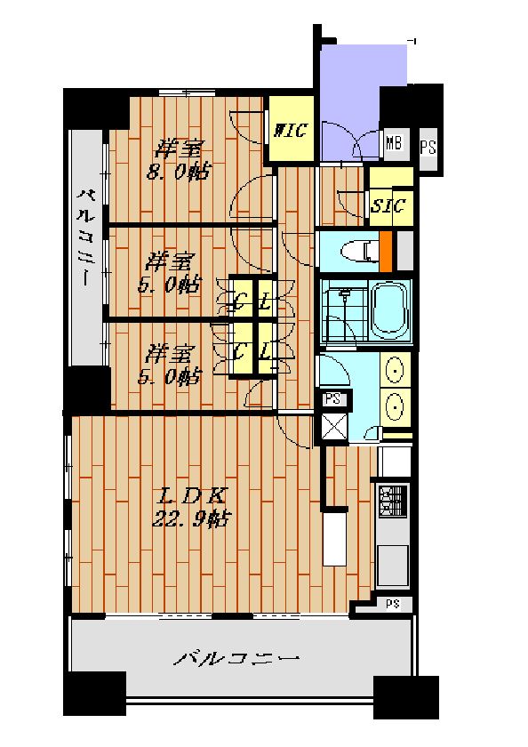 ザ・晴海レジデンス　710号室　間取り