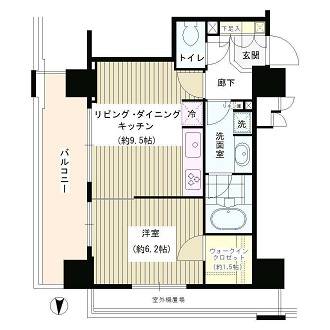 パークタワー秋葉原　1806号室　間取り