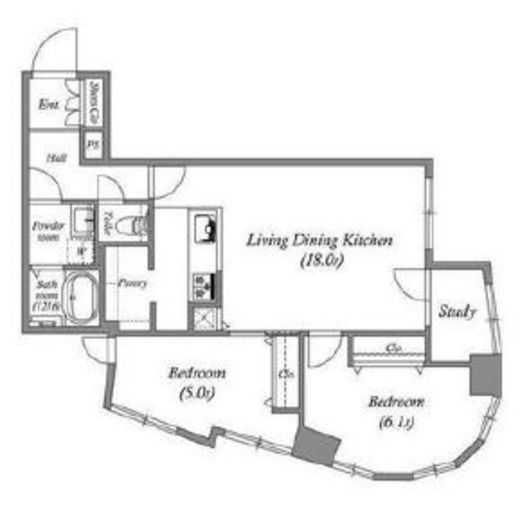 ルネパルティーレ汐留　704号室　間取り