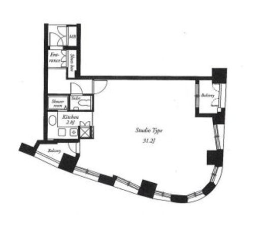 ルネパルティーレ汐留　704号室　間取り