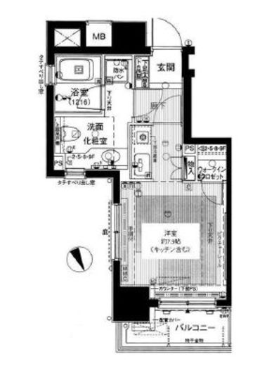 ファミール芝公園グランスイートラ・ヴィル　406号室　間取り