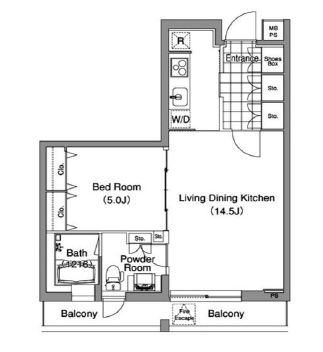 コンフォリア早稲田　502号室　間取り