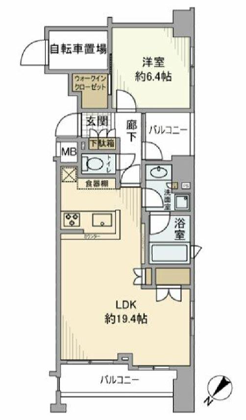 アスコットパーク東日本橋　403号室　間取り