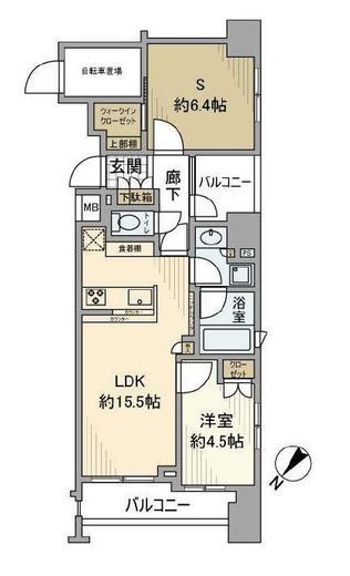 アスコットパーク東日本橋　503号室　間取り