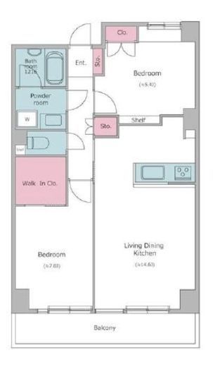 レジディア芝浦　603号室　間取り