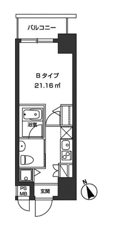 レジディア虎ノ門　304号室　間取り