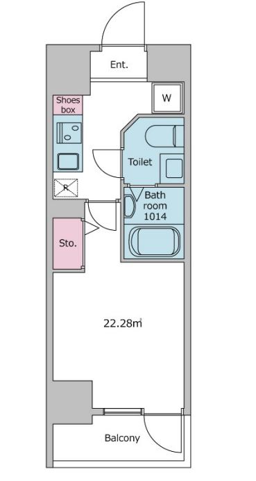 レジディア虎ノ門　1304号室　間取り