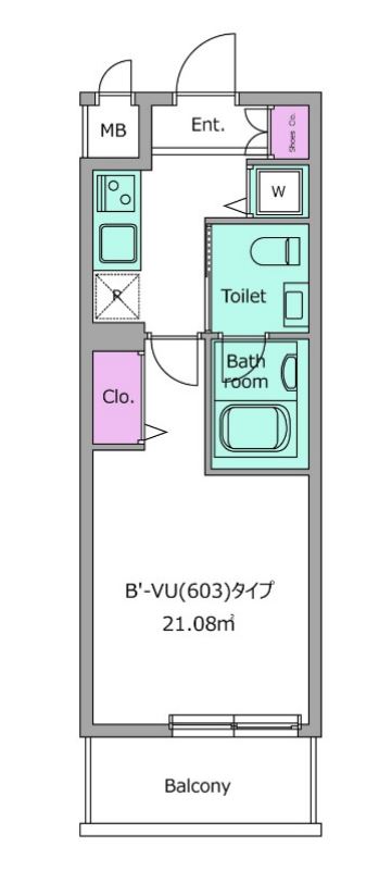 レジディア虎ノ門　703号室　間取り