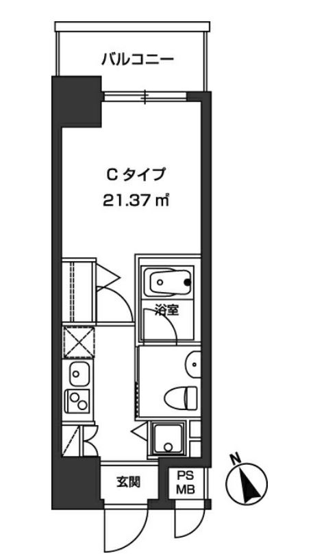 レジディア虎ノ門　1002号室　間取り