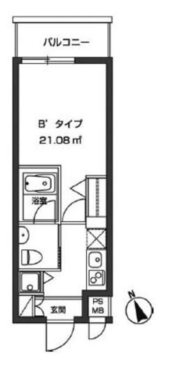 レジディア虎ノ門　403号室　間取り