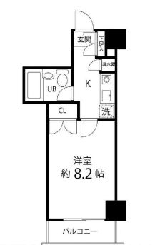 ハイリーフ芝大門　603号室　間取り