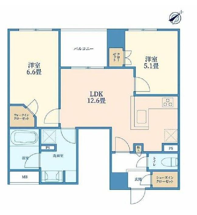 ウィルローズ築地　1002号室　間取り