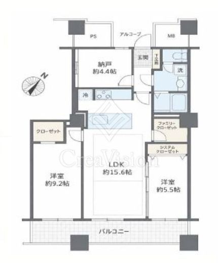 晴海ビュータワー（晴海アイランドトリトンスクエアビュータワー）　5003号室　間取り