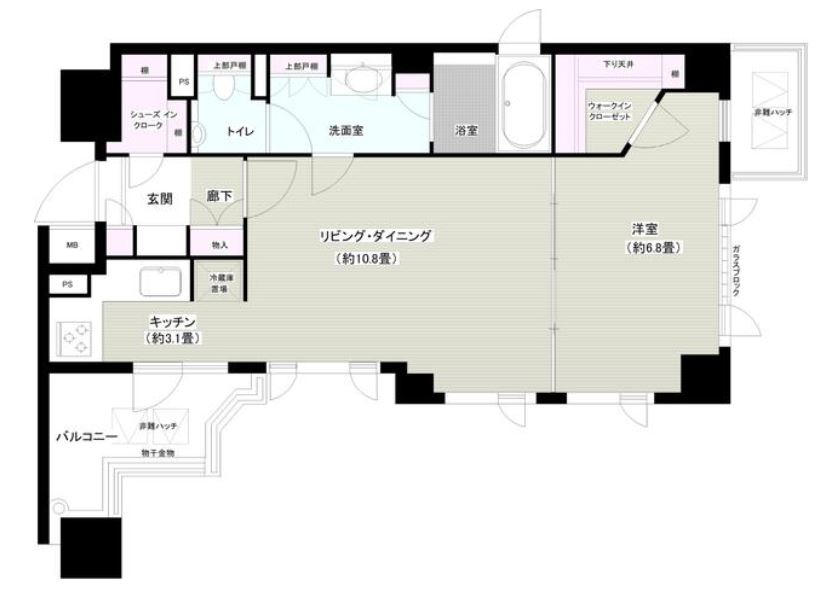 銀座イーストシティタワー　3F号室　間取り