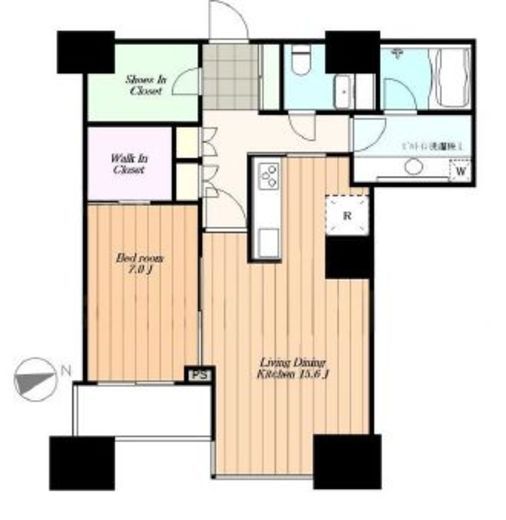 高輪ザ・レジデンス　1404号室　間取り