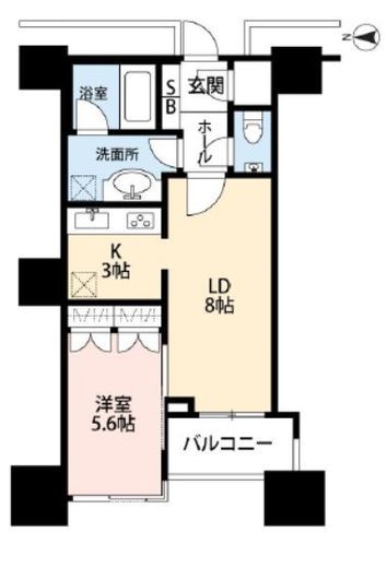 高輪ザ・レジデンス　409号室　間取り