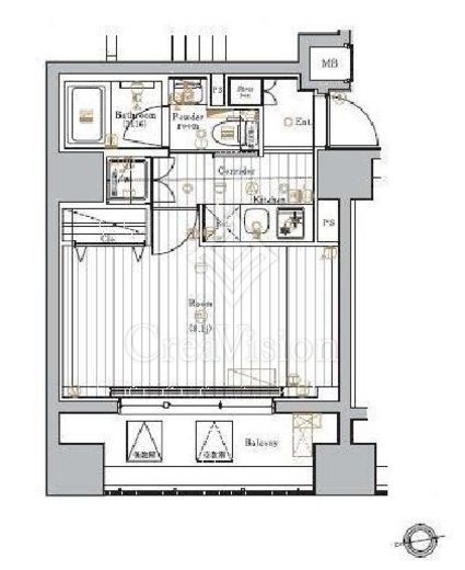 マスターマインド十番　1101号室　間取り