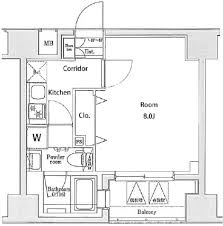 マスターマインド十番　304号室　間取り