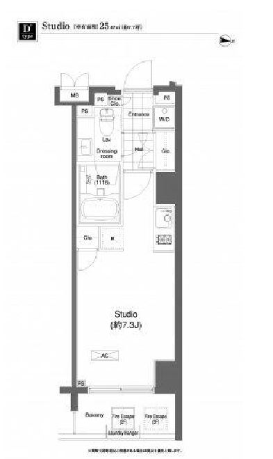 プライムアーバン目黒大橋ヒルズ　107号室　間取り