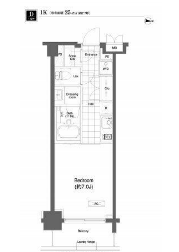 プライムアーバン目黒大橋ヒルズ　611号室　間取り