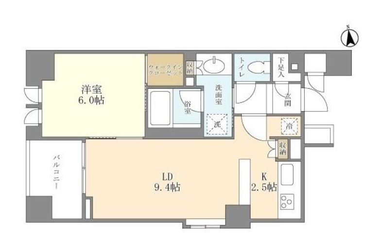 シティハウス東京新橋　801号室　間取り