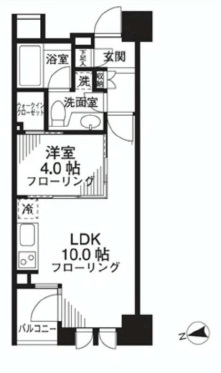 シティハウス東京新橋　204号室　間取り