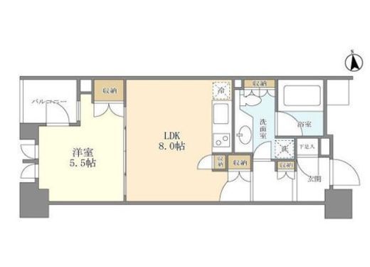 シティハウス東京新橋　704号室　間取り
