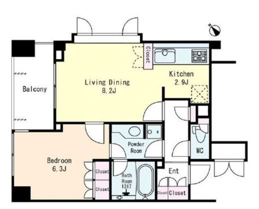 神宮前シティハウス　305号室　間取り