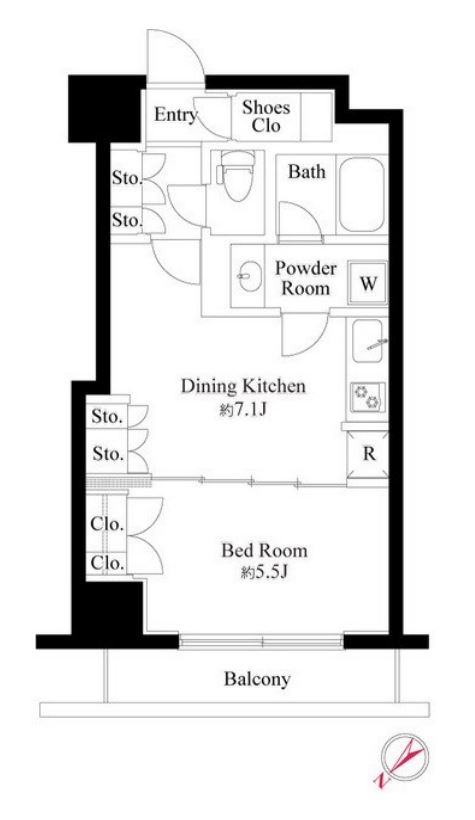 グランスイート銀座レスティモナーク　405号室　間取り