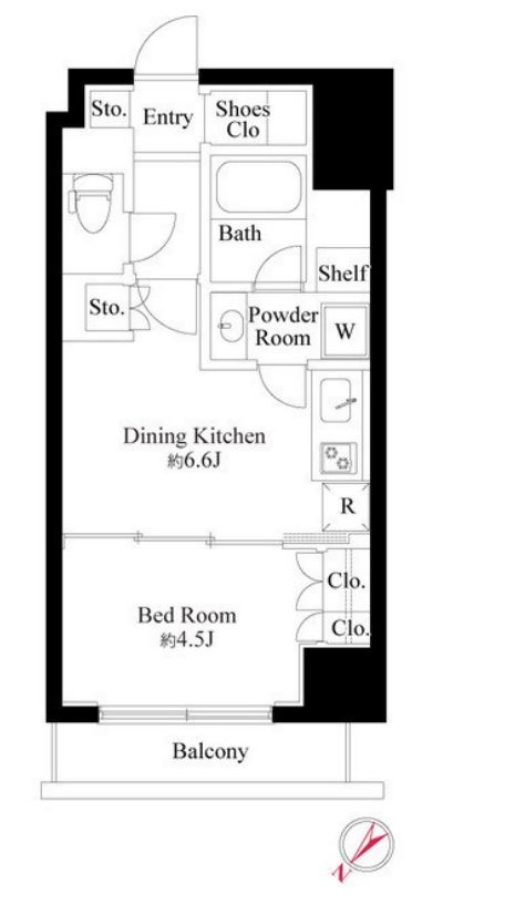グランスイート銀座レスティモナーク　1002号室　間取り