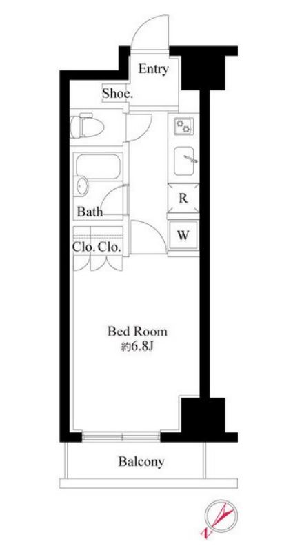 グランスイート銀座レスティモナーク　1304号室　間取り