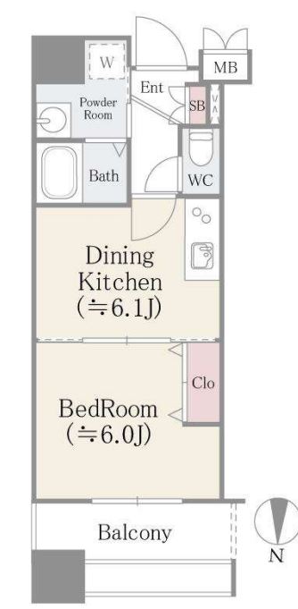 クレアールフレスカ　510号室　間取り