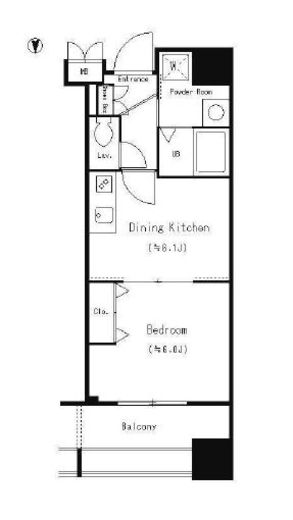 クレアールフレスカ　1107号室　間取り