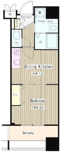 クレアールフレスカ　1307号室　間取り