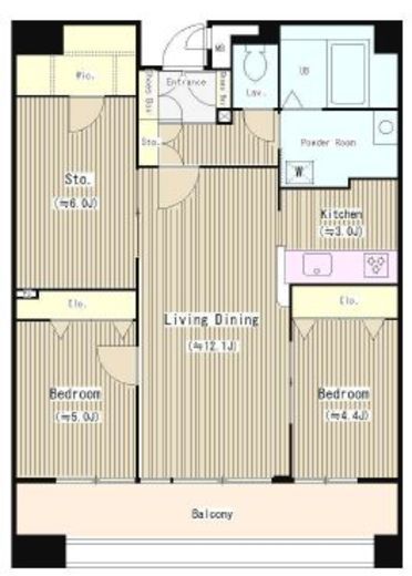 クレアールフレスカ　905号室　間取り