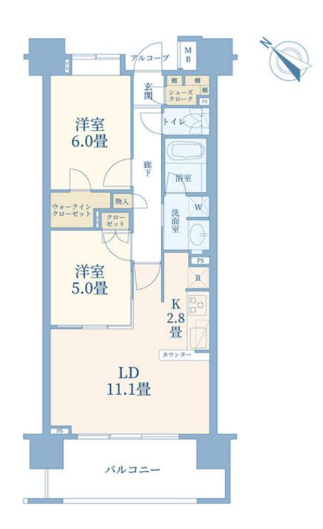 クレストシティレジデンス　5F号室　間取り