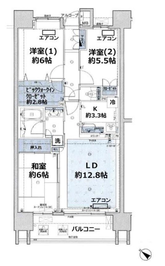 クレストシティレジデンス　211号室　間取り