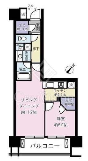 クレストシティレジデンス　1025号室　間取り