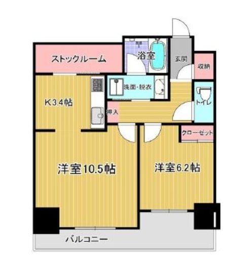 ライオンズ四谷タワーゲート　705号室　間取り
