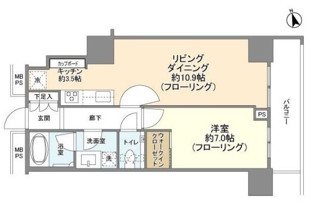 ザ・パークハウス新宿タワー　16F号室　間取り