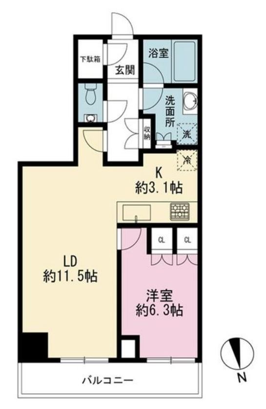 ザ・パークハウス新宿タワー　1102号室　間取り