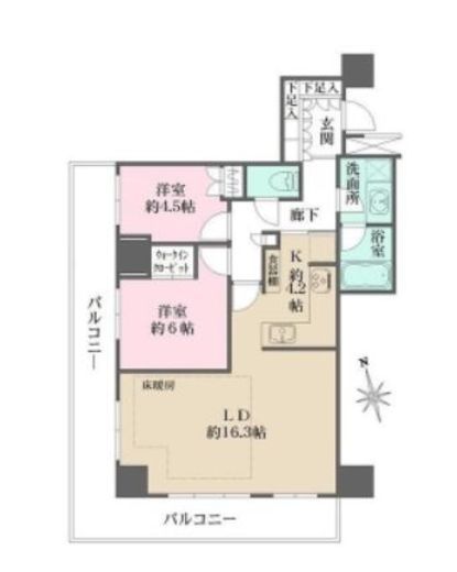 ザ・パークハウス新宿タワー　1109号室　間取り