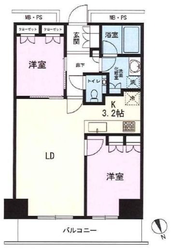 ザ・パークハウス新宿タワー　1404号室　間取り