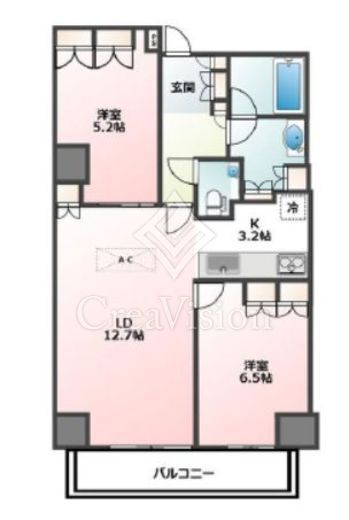 ザ・パークハウス新宿タワー　1613号室　間取り