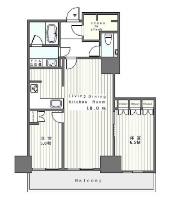 ザ・パークハウス新宿タワー　317号室　間取り