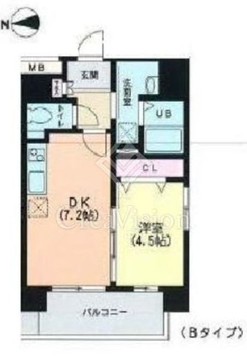 フィーカ牛込柳町　802号室　間取り