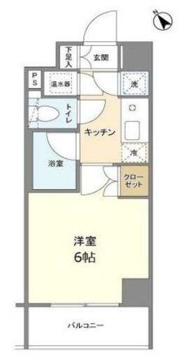 エストライフ勝どき　202号室　間取り