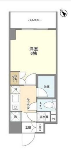 エストライフ勝どき　604号室　間取り