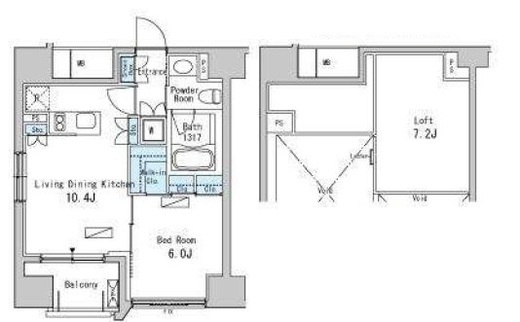 ベルファース目黒　1403号室　間取り