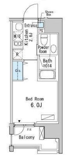 ベルファース目黒　610号室　間取り